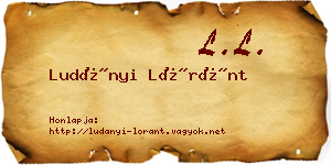 Ludányi Lóránt névjegykártya