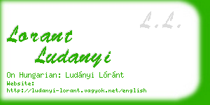 lorant ludanyi business card