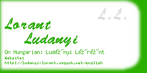 lorant ludanyi business card